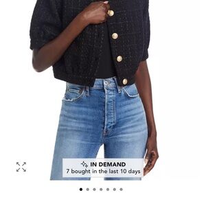 L'AGENCE Black Jacket with Gold Buttons